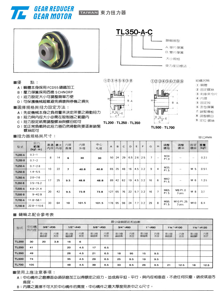台湾TL扭力限制器(图1)